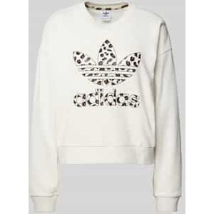 Sweatshirt met labelprint