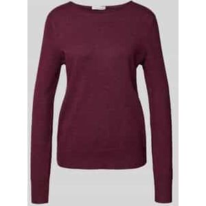 Gebreide pullover met boothals