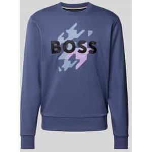 Sweatshirt met labelstitching, model 'Soleri'