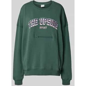 Relaxed fit sweatshirt met labelstitching