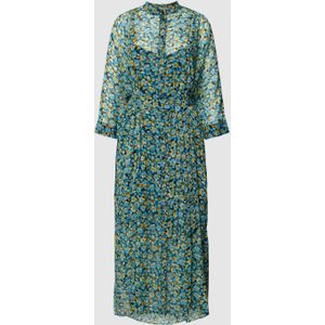 Midi-jurk van viscose met all-over bloemenmotief