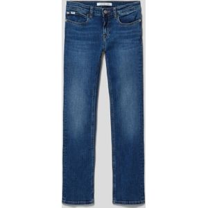 Flared cut jeans met labelpatch