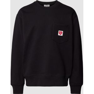 Sweatshirt met labelpatch, model 'HEART'