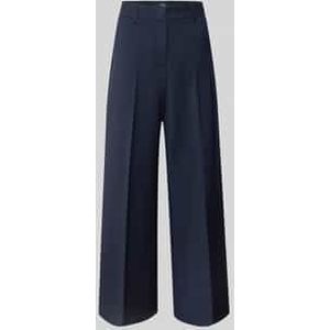 Loose fit wijde broek van pure scheerwol, model 'VISIVO'