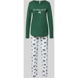 Relaxed fit pyjama met sierstrik, model 'Kuschelig'