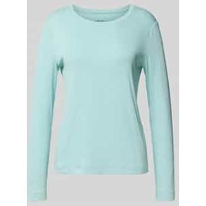 Shirt met lange mouwen en geribde ronde hals