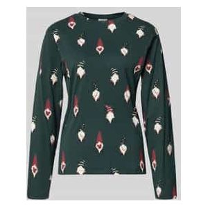 Relaxed fit pyjamabovendeel met all-over motiefprint