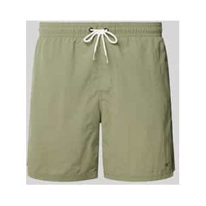 Relaxed fit zwembroek met logostitching