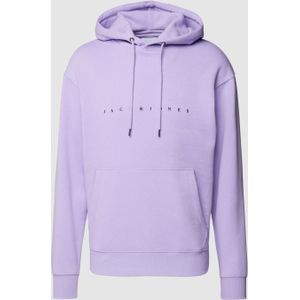 JACK & JONES ESSENTIALS Hoodie JJESTAR met Printopdruk Lila