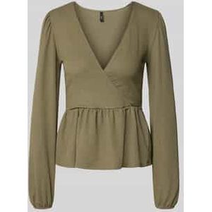 Slim fit shirt met lange mouwen in wikkellook, model '30 BILL'