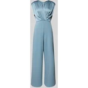 Jumpsuit met V-hals en plooien