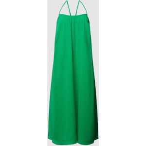 Knielange jurk met spaghettibandjes, model 'NATALI'