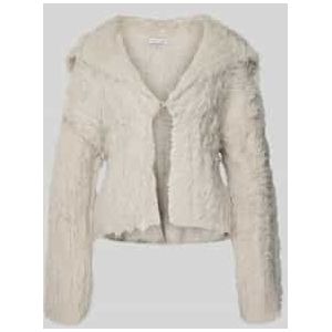 CARDIGAN gemaakt van effectgarens model "LARA FUZ RIB CARDIGAN"