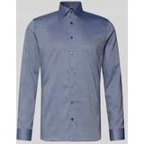 OLYMP - No. Six - Overhemd - Marineblauw - Super Slim Fit - New York Kent