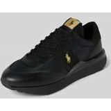 Polo Ralph Lauren - Train 89 - Leren Schoenen - Zwart - Plat - Veters - Casual