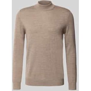 Gebreide pullover van een mix van merinowol met opstaande kraag