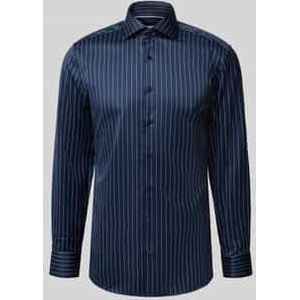 Eterna - Overhemd - Navy - Slim Fit - NON IRON - Lange Mouwen
