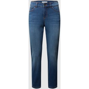 Stone-washed skinny fit jeans