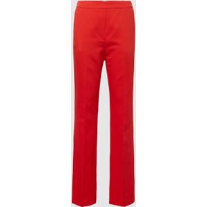 Flamed fit broek met persplooien