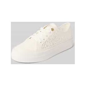 TOMMY HILFIGER - Sneakers - Ecru - Laag - Imitatieleer en Mesh