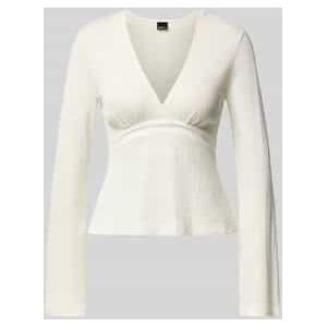 Blouseshirt met V-hals