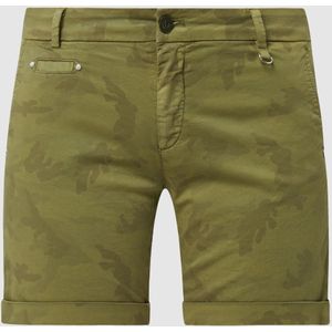 Curve fit chino met camouflage-patroon, model 'Jacqueline'