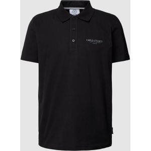 Poloshirt van zuiver katoen met labeldetail