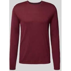 Regular fit pullover van puur katoen in gebreide look