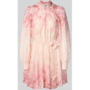 Cocktailjurk met linnen, model 'Marianne'