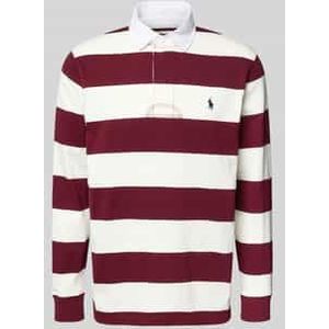 Polo Ralph Lauren - Poloshirt - Wijnrood/Wit - Lange Mouw - Normale Pasvorm