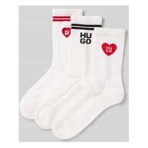 Sokken van katoenmix in een set van 3 paar, model 'LOVE YOU'