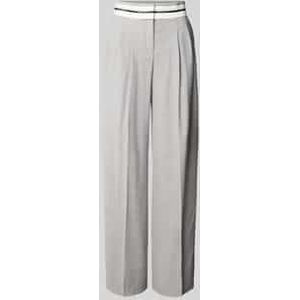 Wide leg stoffen broek met bandplooien