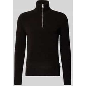 Regular fit schipperstrui van een mix van katoen en scheerwol