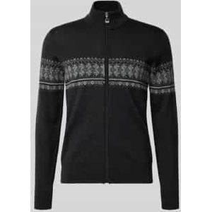 Gebreid jack met opstaande kraag en ritssluiting