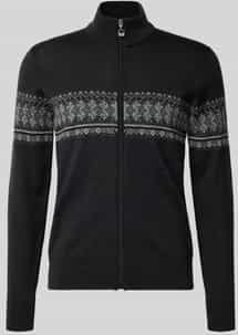 Gebreid jack met opstaande kraag en ritssluiting