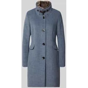 Regular fit lange jas met wol