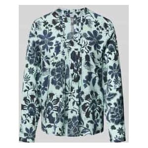 Regular fit blouse van viscose met tuniekkraag