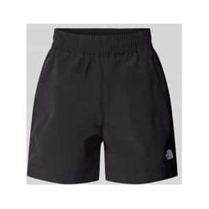 Korte regular fit broek met labelstitching