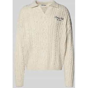 Regular fit gebreide pullover met wol