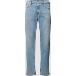 Relaxed straight fit jeans met logostitching, model 'ETHAN'