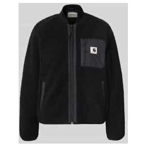 Fleecejack in all-over look met ritssluiting, model 'Janet'