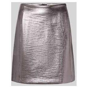 ICHI - IHLUME - A-lijnrok - Zilver - Imitatieleer