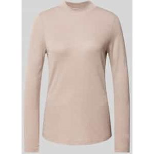 Shirt met lange mouwen van viscosemix met opstaande kraag