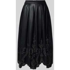 Midirok in leerlook met ritssluiting