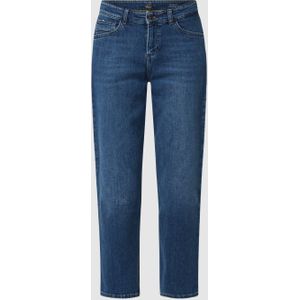 Korte straight fit jeans met stretch