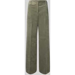 Wide fit corduroy broek met linnen