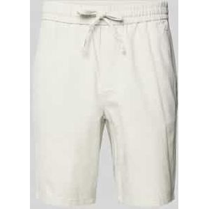 Korte broek van een mix van katoen en linnen, model 'LINUS'