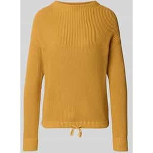 Gebreide pullover met opstaande kraag en tunnelkoord