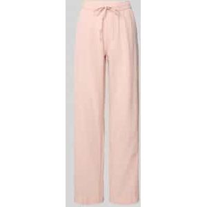 Straight fit linnen broek met steekzakken, model 'Sonar'