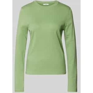 Shirt met lange mouwen en geribde ronde hals